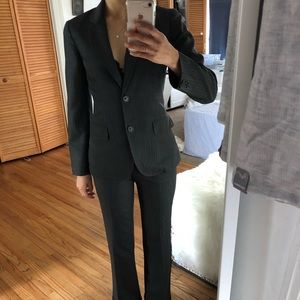 J Crew pinstripe grey suit 0 XS